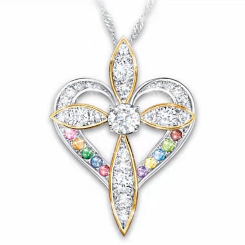 Heart Shaped Cross Pendant