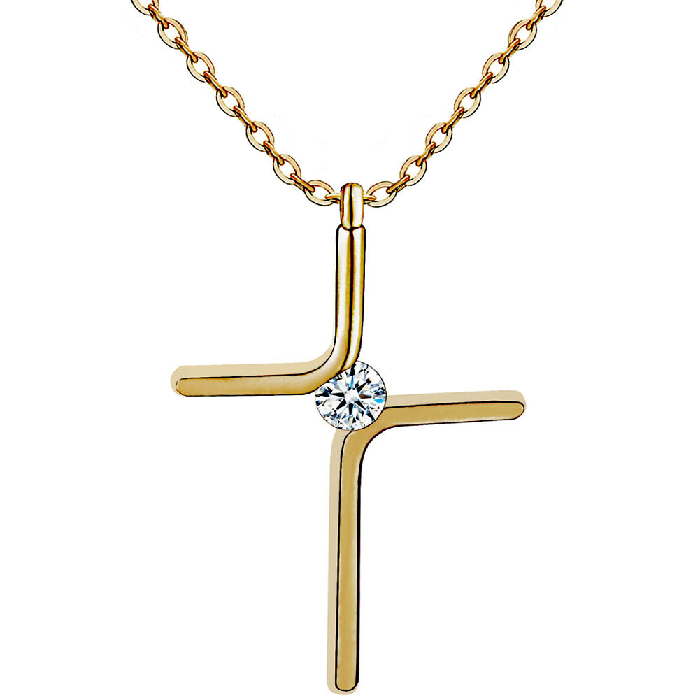 Cross Necklace Titanium Steel Plating