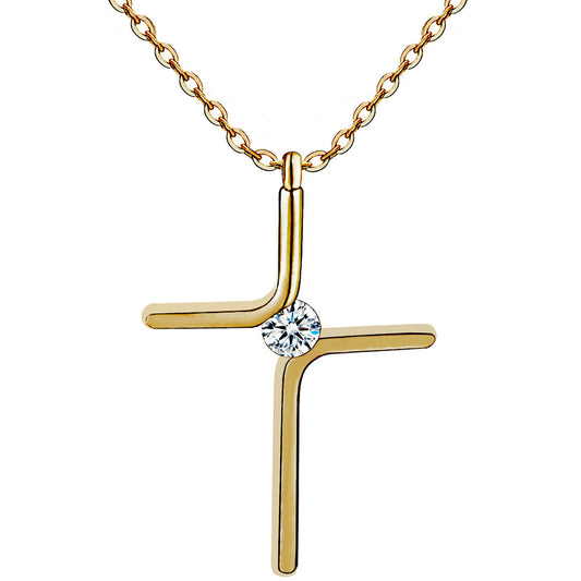 Cross Necklace Titanium Steel Plating