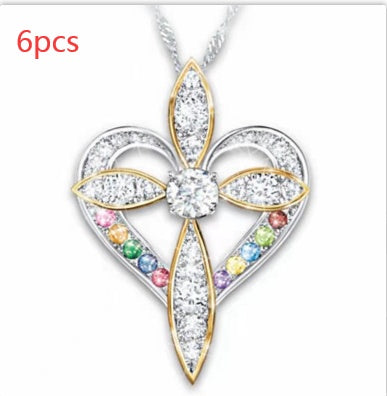 Heart Shaped Cross Pendant