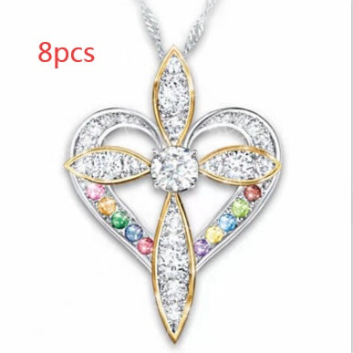 Heart Shaped Cross Pendant