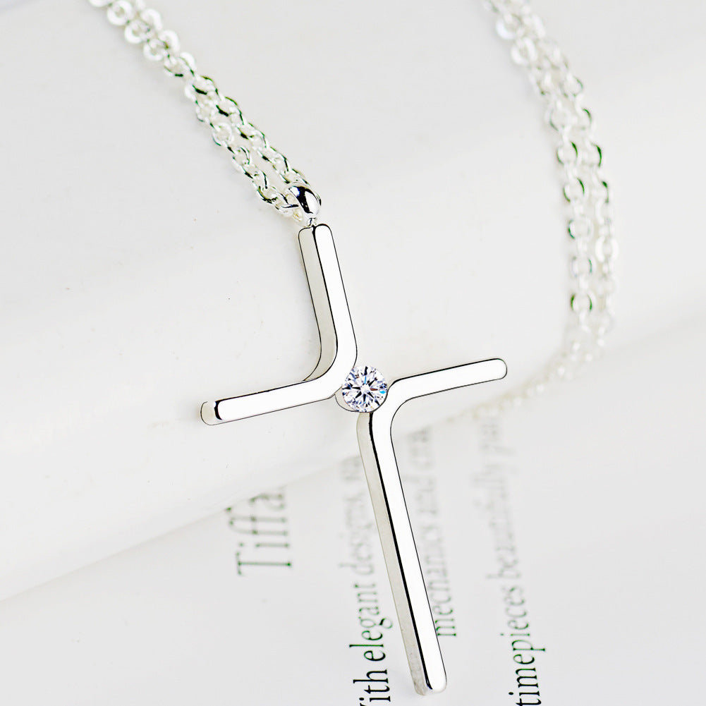 Cross Necklace Titanium Steel Plating